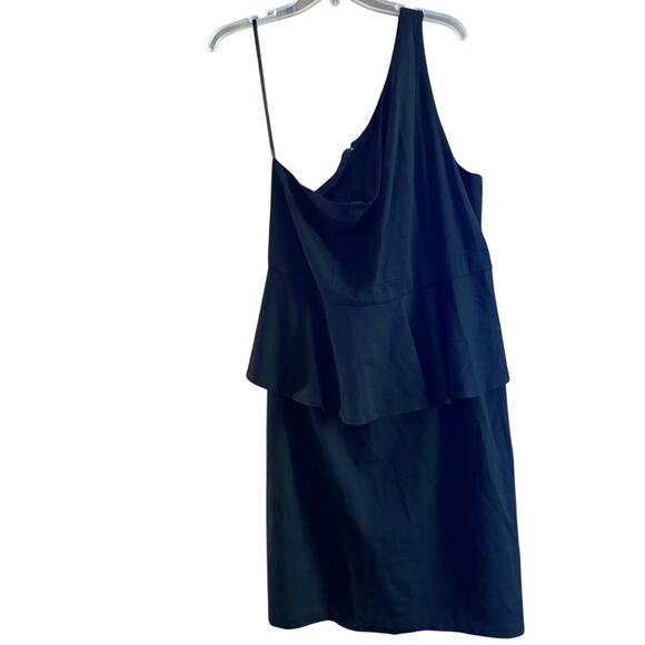 Torrid one shoulder peplum dress black LBD knee length stretch size 18 NWT new - Picture 3 of 9